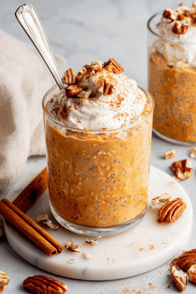 Easy Pumpkin Spice Overnight Oats with Chia