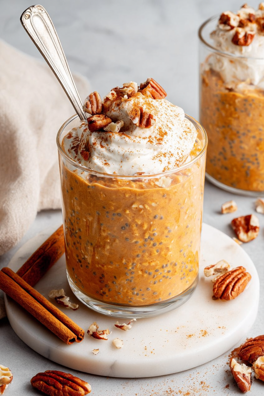 Easy Pumpkin Spice Overnight Oats with Chia 3