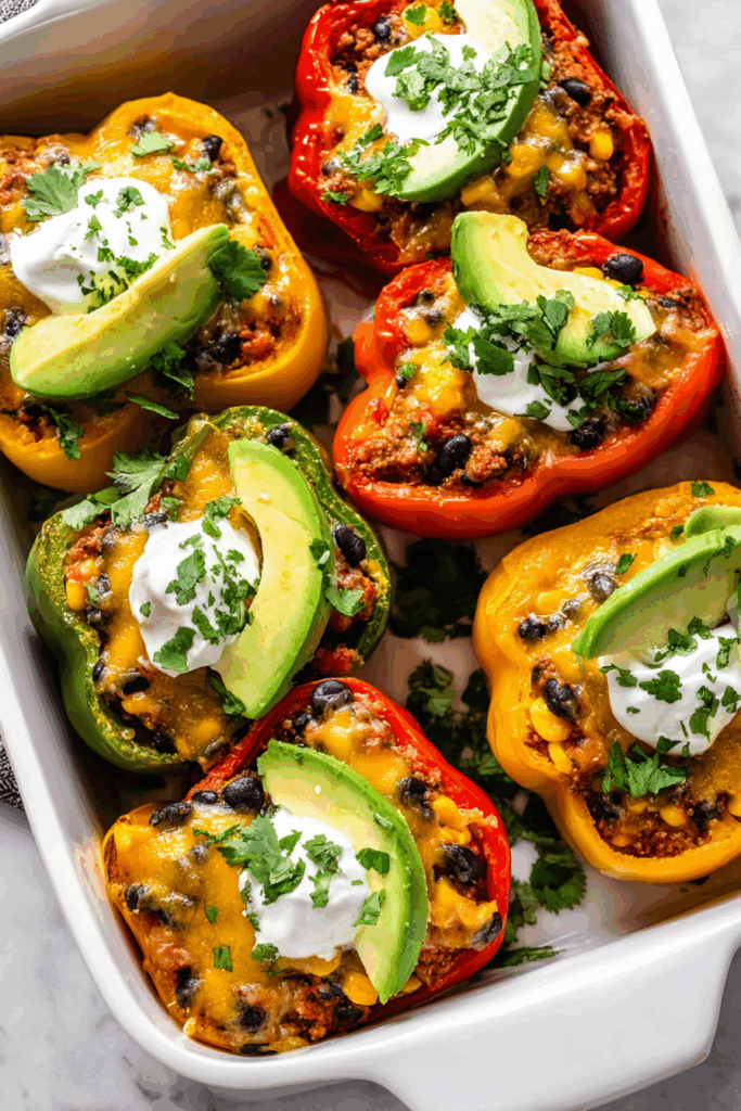 Easy Taco-Stuffed Bell Peppers