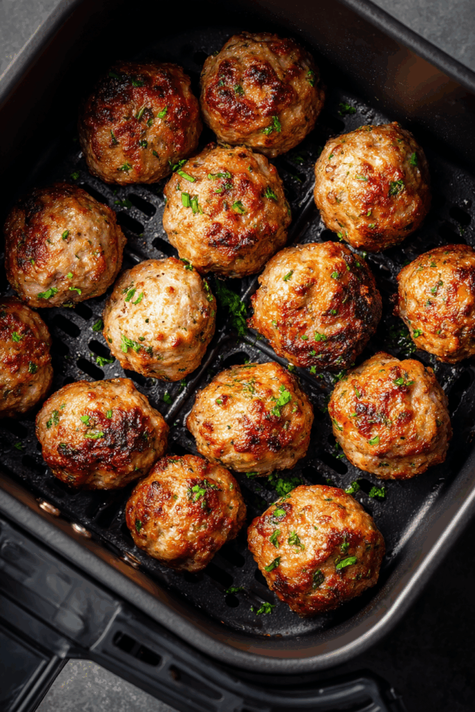 Extra Juicy Air Fryer Meatballs Recipe