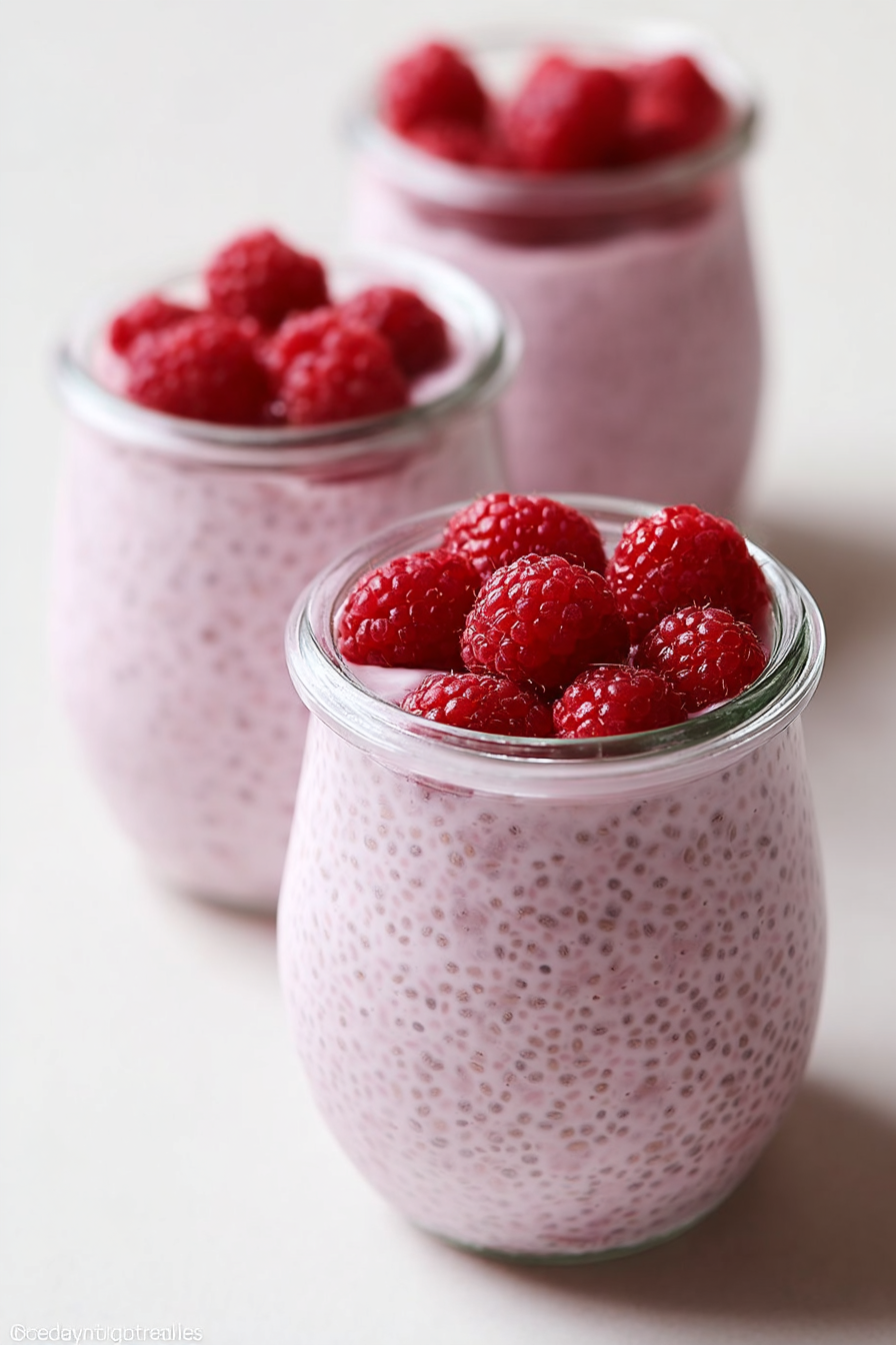 Healthy Raspberry Chia Pudding 3