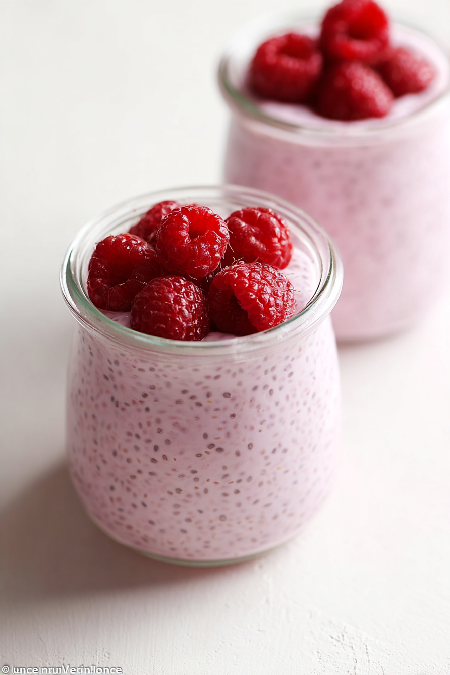 Healthy Raspberry Chia Pudding