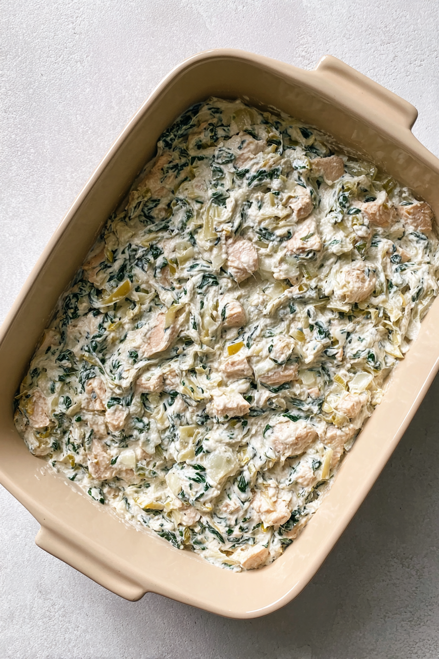 High-Protein Baked Spinach & Artichoke Chicken Recipe