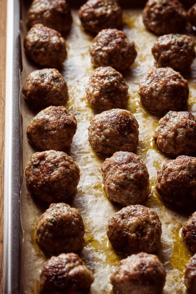 Juicy Oven-Baked Beef Meatballs