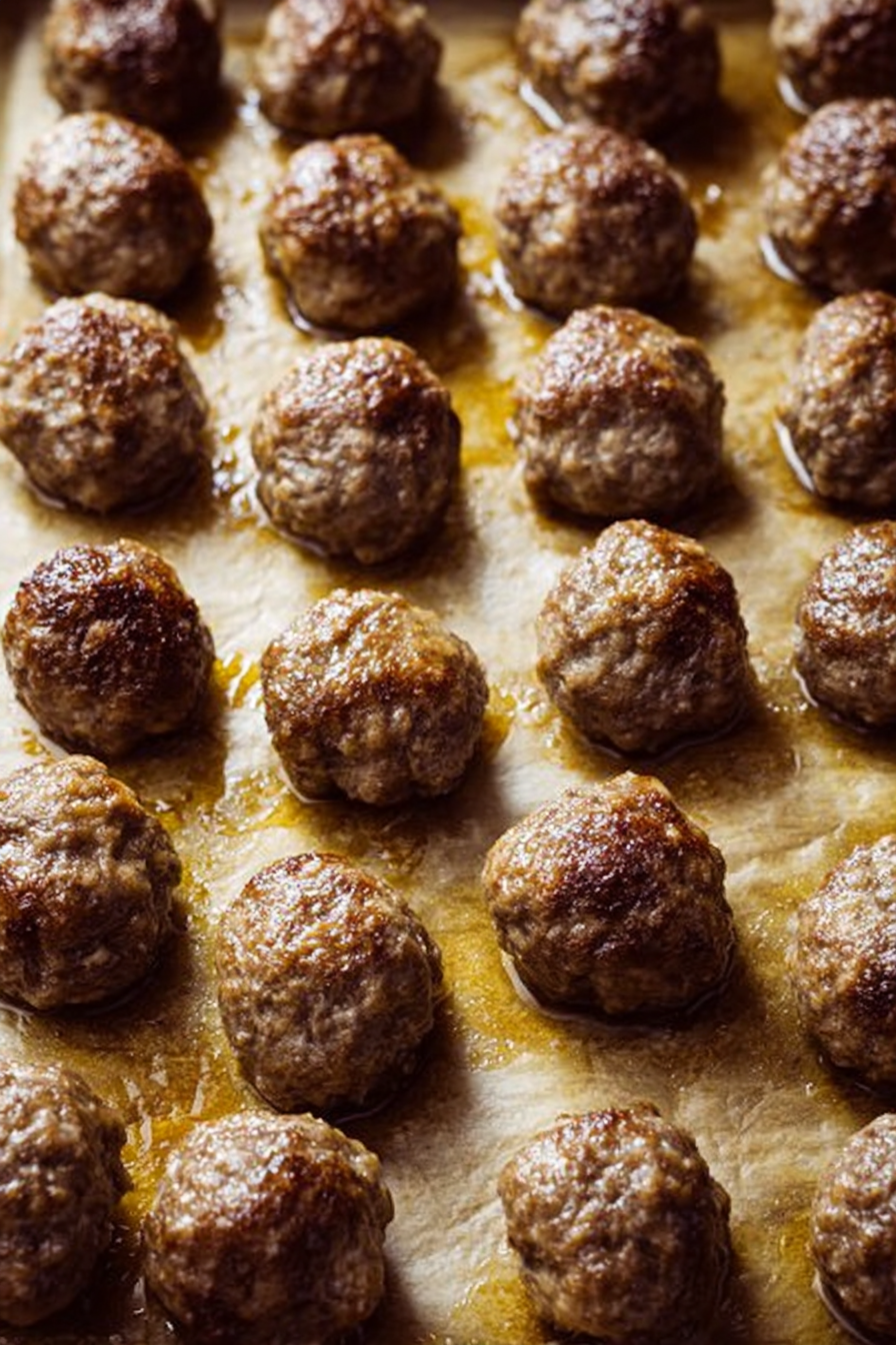 Juicy Oven-Baked Beef Meatballs
