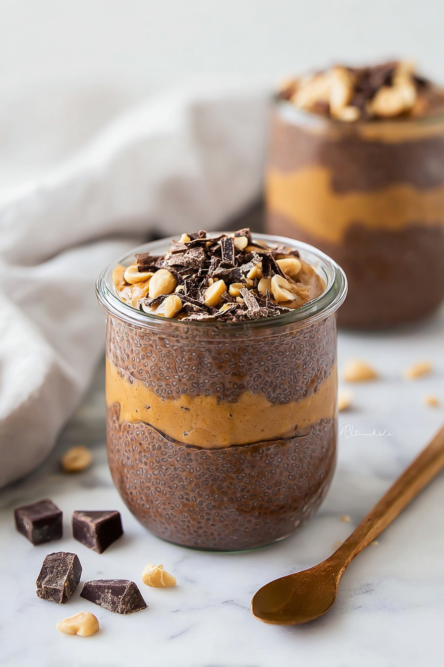 Peanut Butter Chocolate Chia Pudding