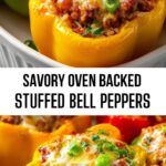 Savory Oven Backed Stuffed Bell Peppers