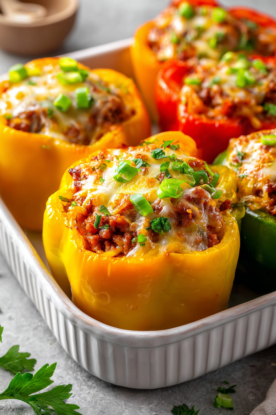 Savory Oven Backed Stuffed Bell Peppers