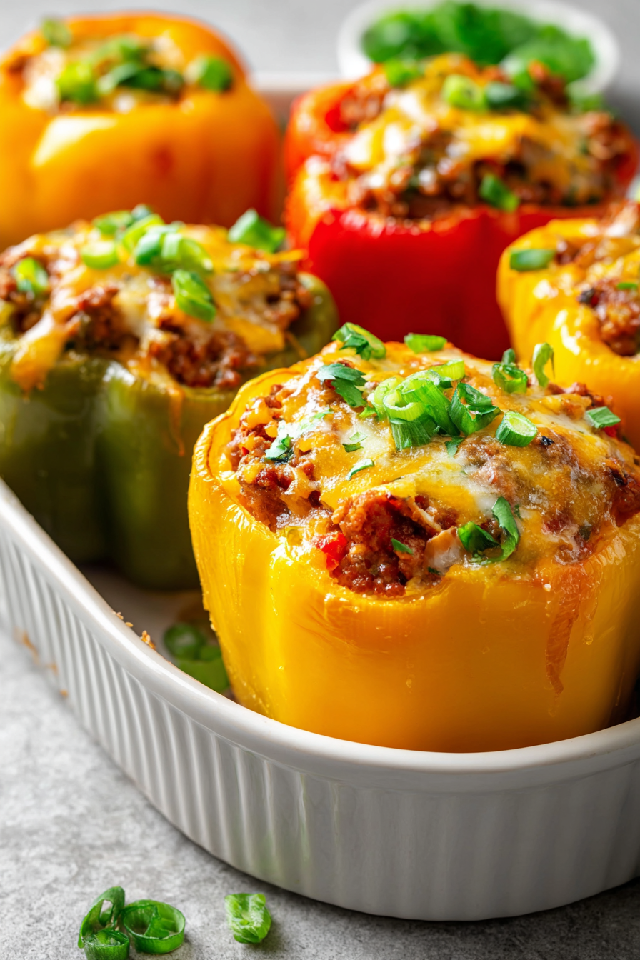 Savory Oven Backed Stuffed Bell Peppers