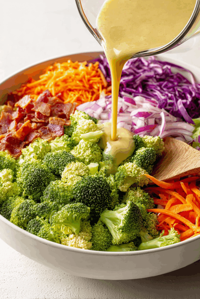 Simple Easy Broccoli Salad with Honey Dijon Dressing