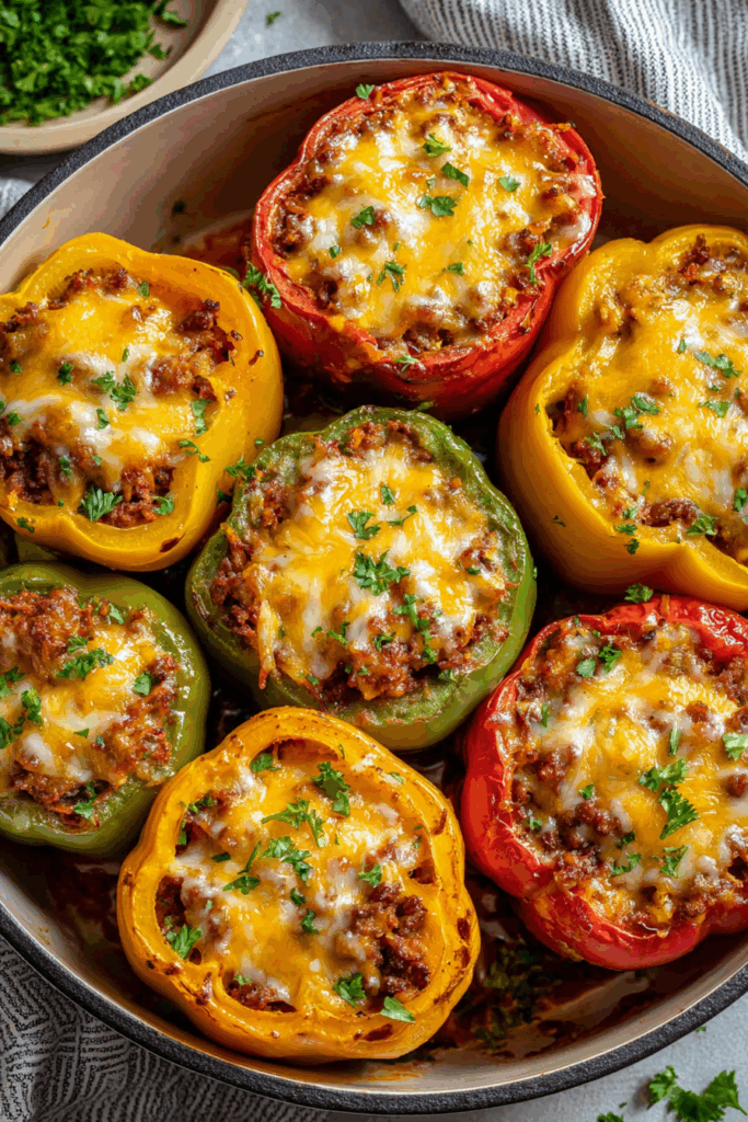 Simple Oven Baked Stuffed Bell Peppers - Thecozyweave