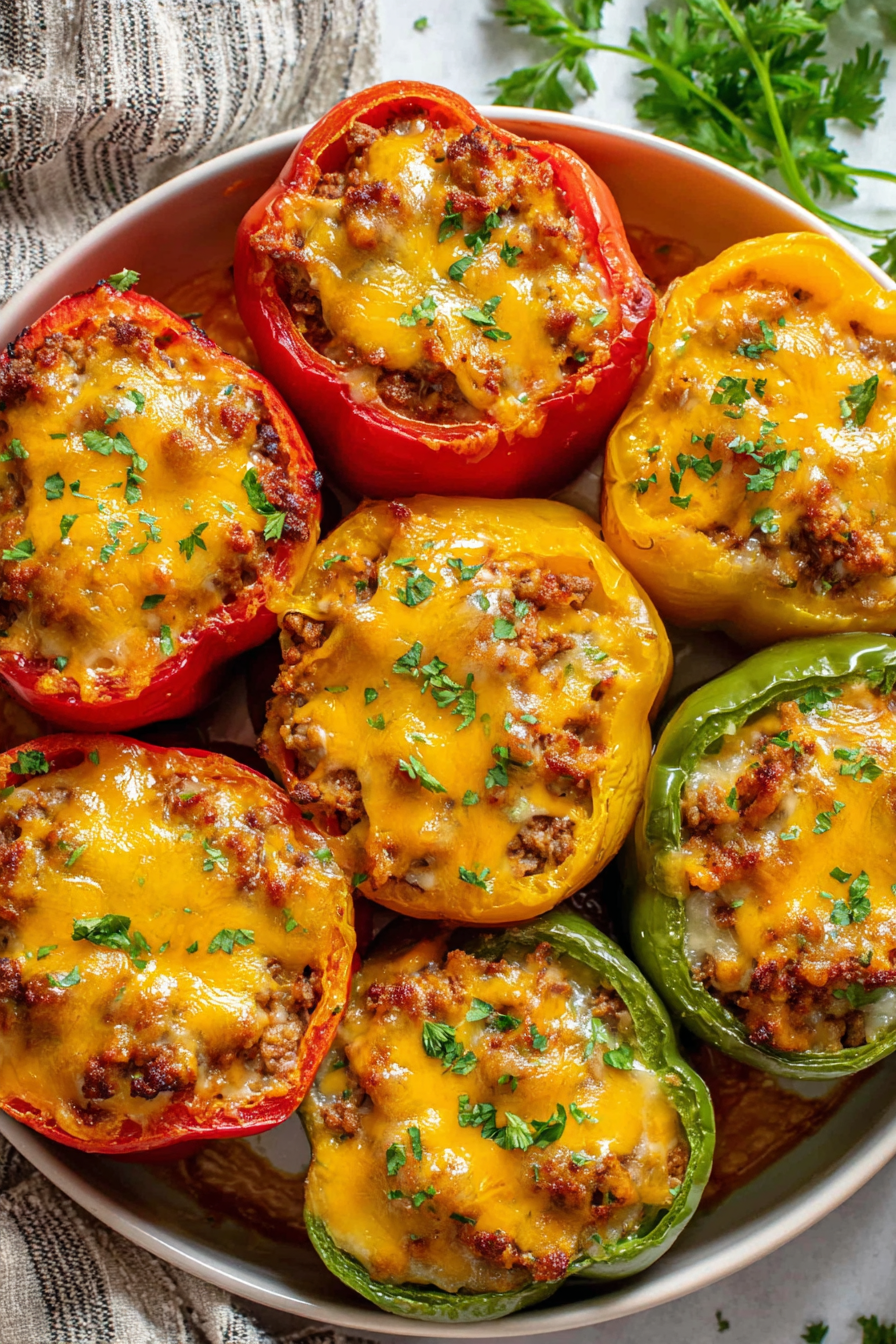 Simple Oven Baked Stuffed Bell Peppers 3