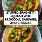 Stuffed Spaghetti Squash with Broccoli, Sausage, and Cheddar Stuffed Spaghetti Squash with Broccoli, Sausage, and Cheddar