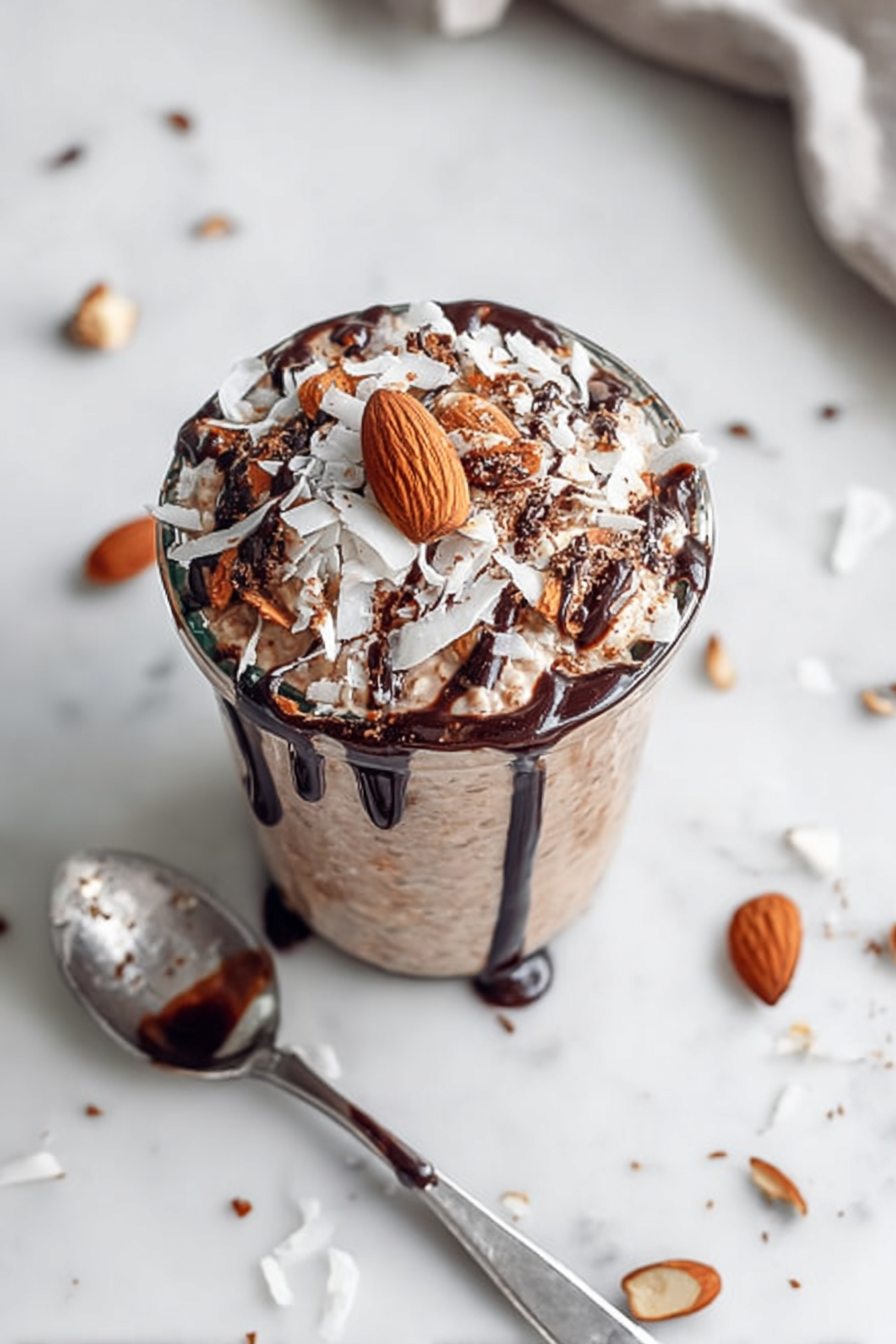 The Best Vegan Almond Joy–Inspired Overnight Oats The Best Vegan Almond Joy–Inspired Overnight Oats