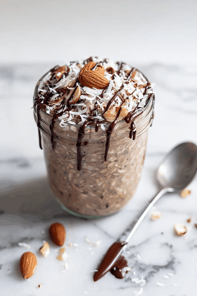 The Best Vegan Almond Joy–Inspired Overnight Oats The Best Vegan Almond Joy–Inspired Overnight Oats