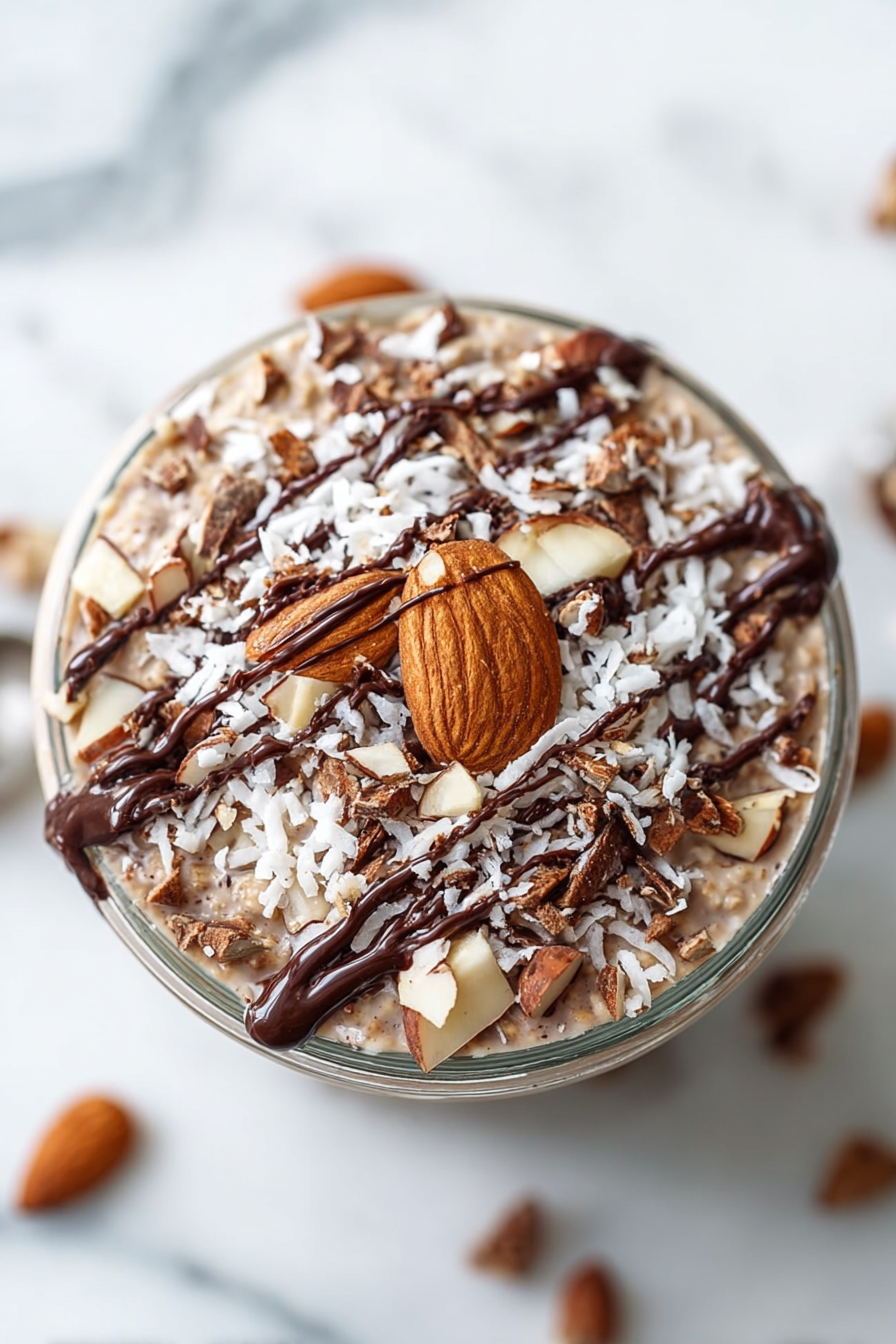 The Best Vegan Almond Joy–Inspired Overnight Oats The Best Vegan Almond Joy–Inspired Overnight Oats