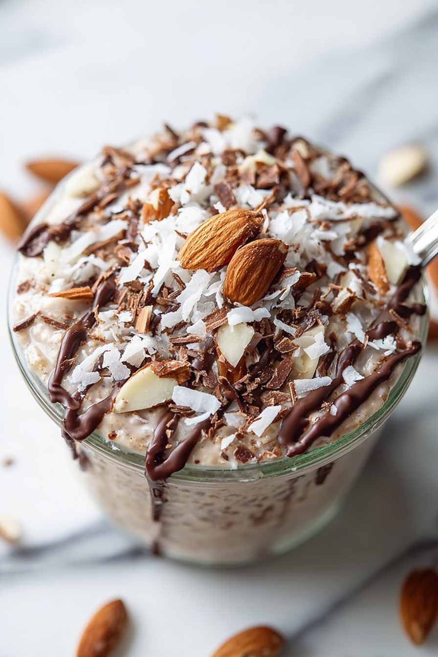 The Best Vegan Almond Joy–Inspired Overnight Oats The Best Vegan Almond Joy–Inspired Overnight Oats