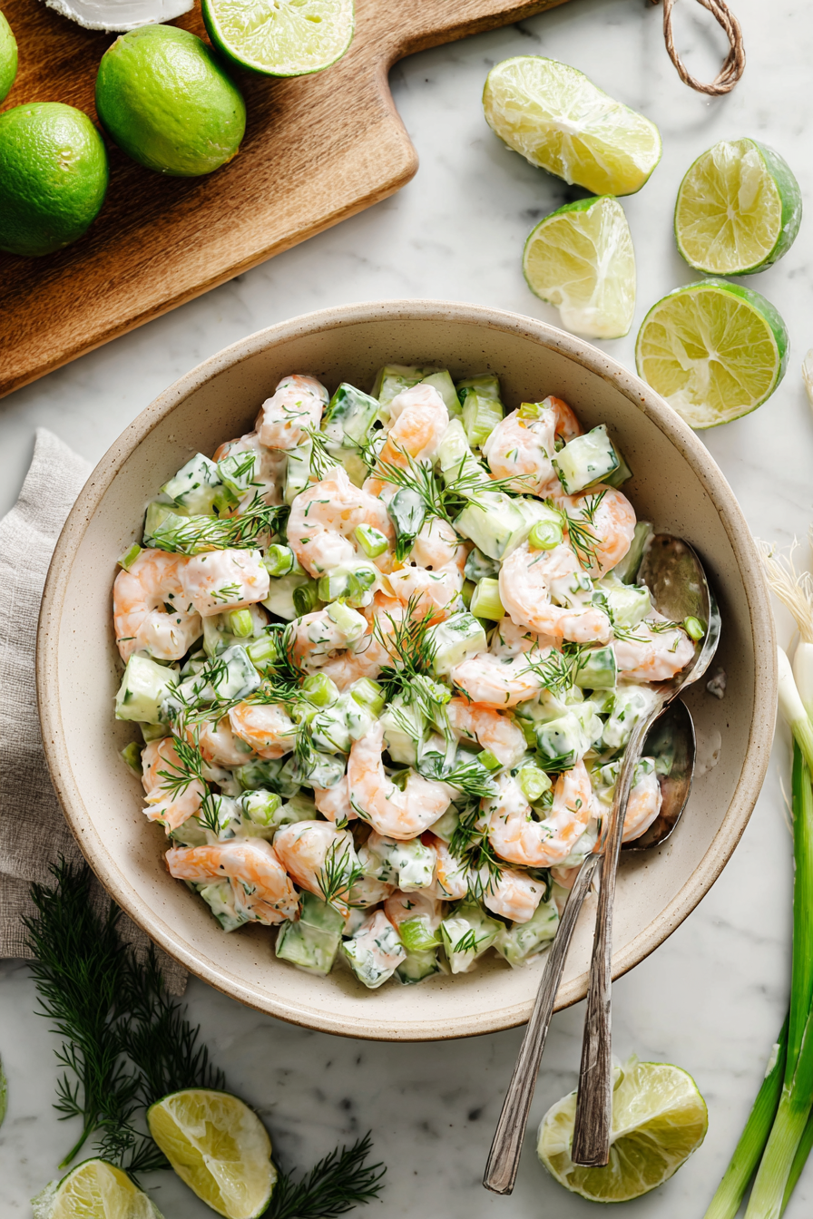 The Perfect Cucumber Shrimp Salad