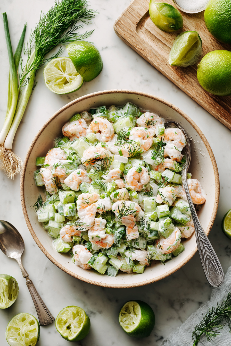 The Perfect Cucumber Shrimp Salad