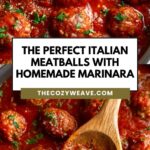 The Perfect Italian Meatballs with Homemade Marinara The Perfect Italian Meatballs with Homemade Marinara