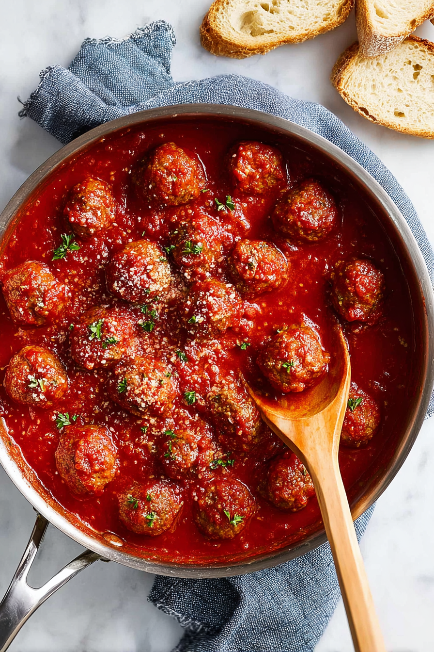 The Perfect Italian Meatballs with Homemade Marinara The Perfect Italian Meatballs with Homemade Marinara