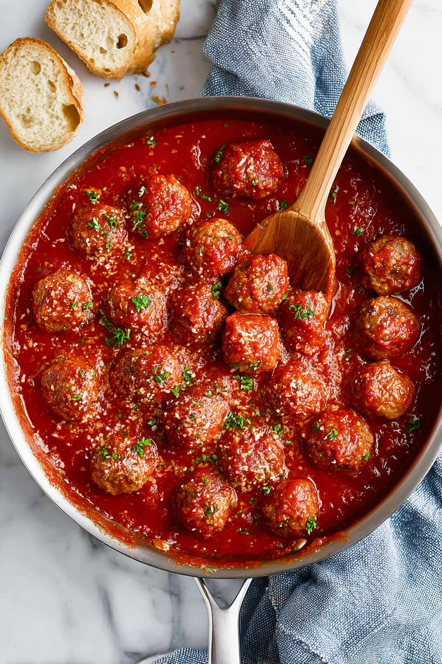 The Perfect Italian Meatballs with Homemade Marinara The Perfect Italian Meatballs with Homemade Marinara