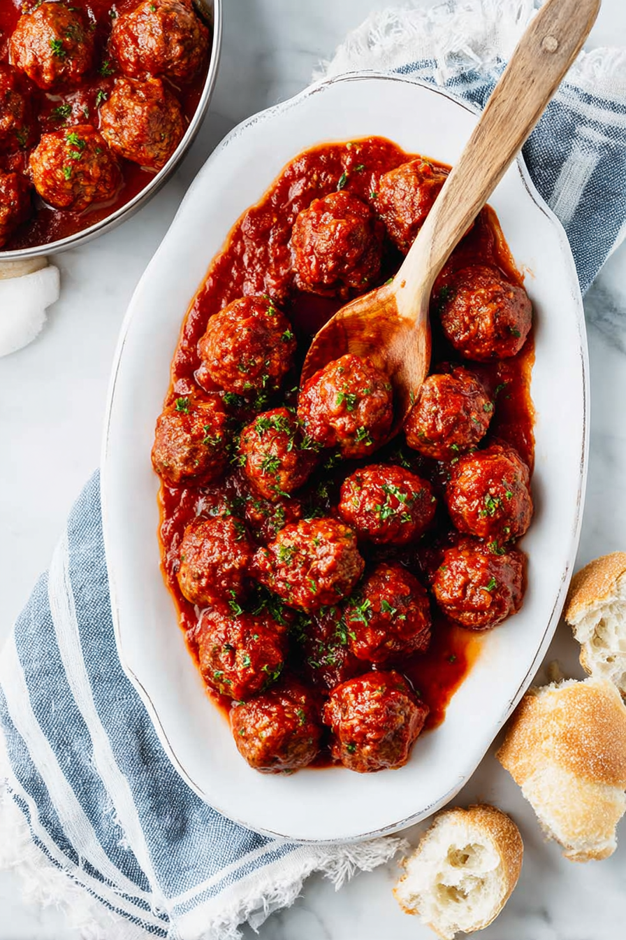 The Perfect Italian Meatballs with Homemade Marinara The Perfect Italian Meatballs with Homemade Marinara