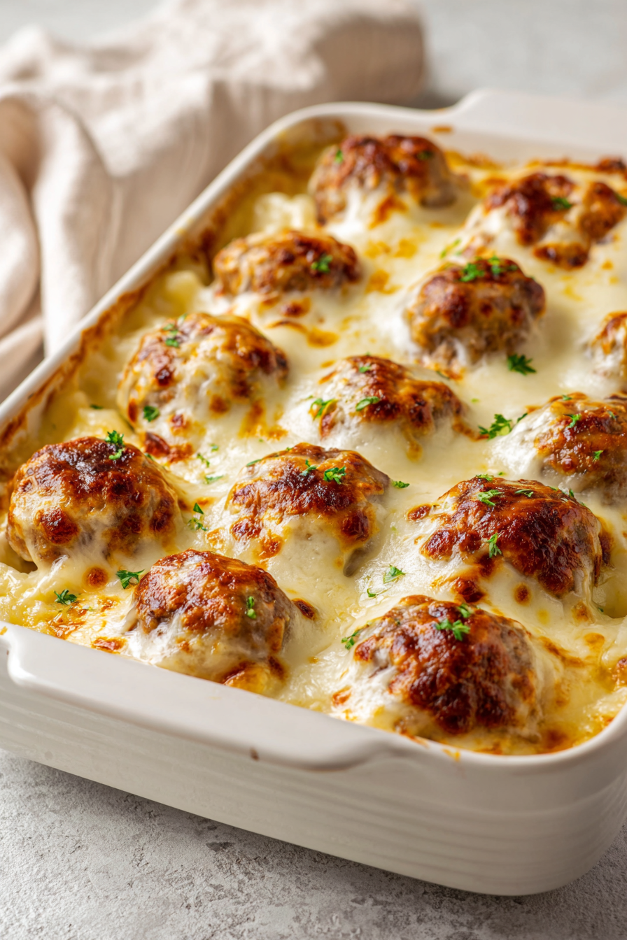 The Perfect Loaded Mashed Potato and Meatball Casserole Recipe