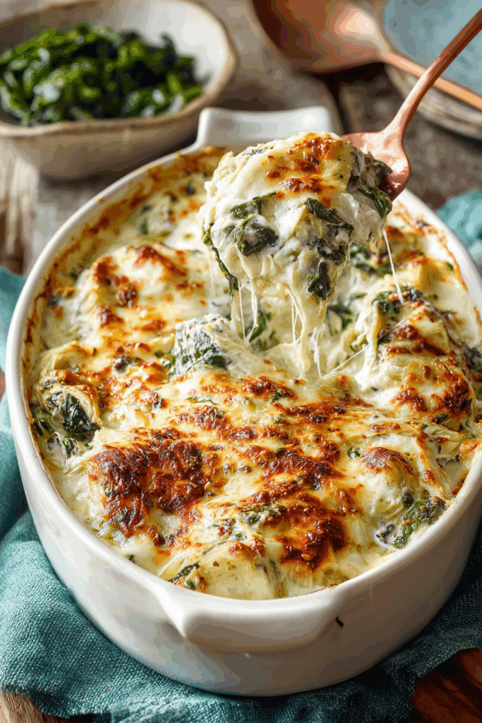 The Perfect Spinach Artichoke Chicken Bake