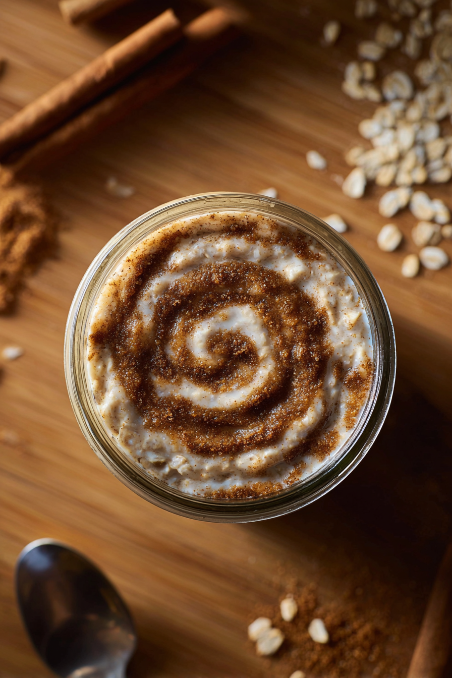 To Die For Cinnamon Roll–Style Overnight Oats 1