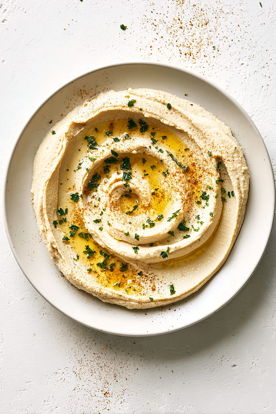 Ultra Creamy Homemade Garlic Hummus 1