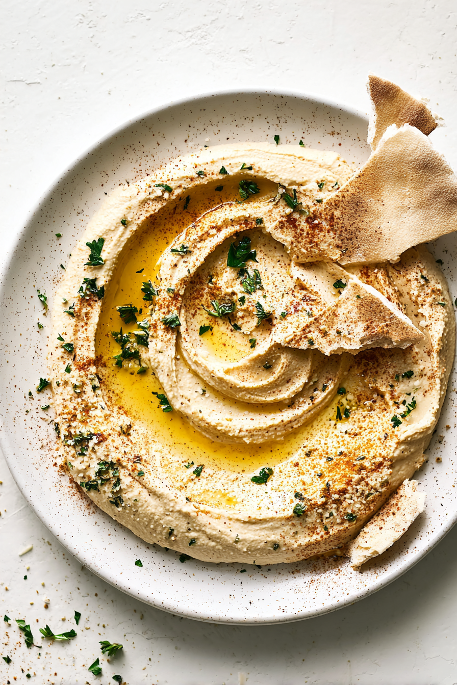 Ultra Creamy Homemade Garlic Hummus