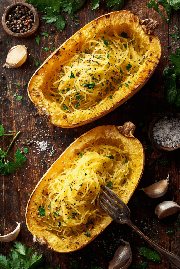 Yummy Oven-Roasted Spaghetti Squash Yummy Oven-Roasted Spaghetti Squash