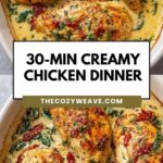 Creamy Oven-Baked Tuscan Chicken Dinner