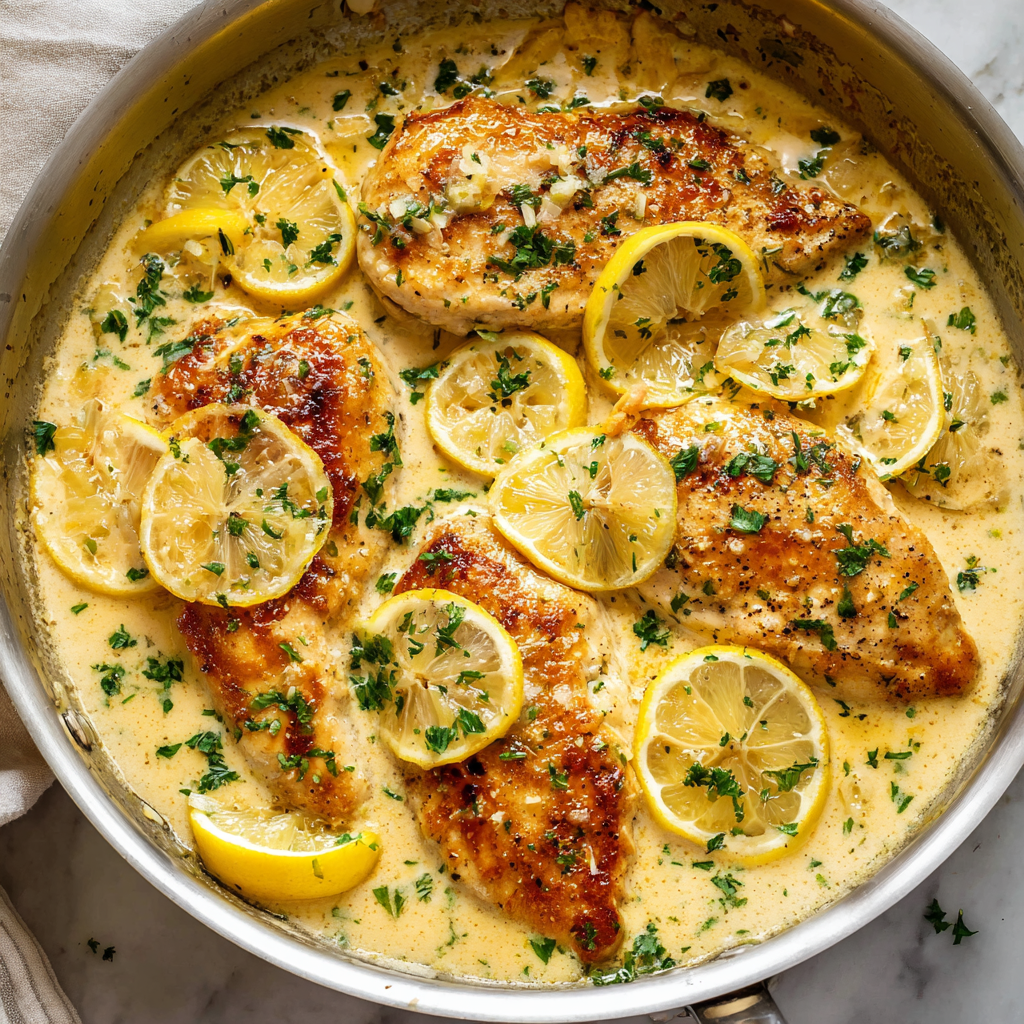 Creamy One-Pan Lemon Chicken