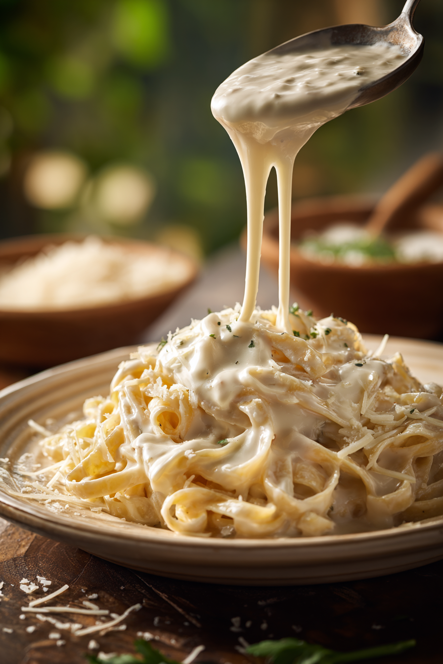 Homemade Alfredo Sauce with Heavy Cream 2