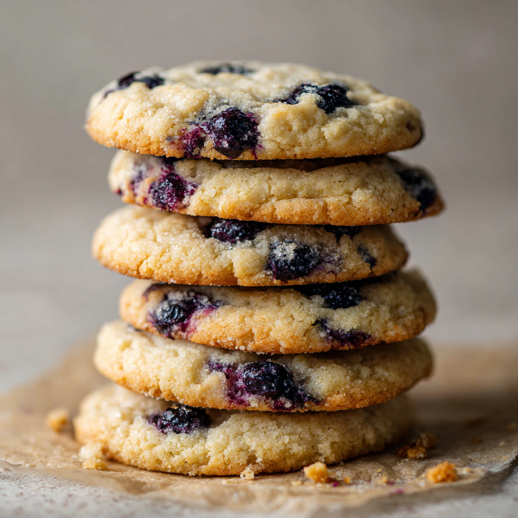 Quick Easy Lemon Blueberry Cookies