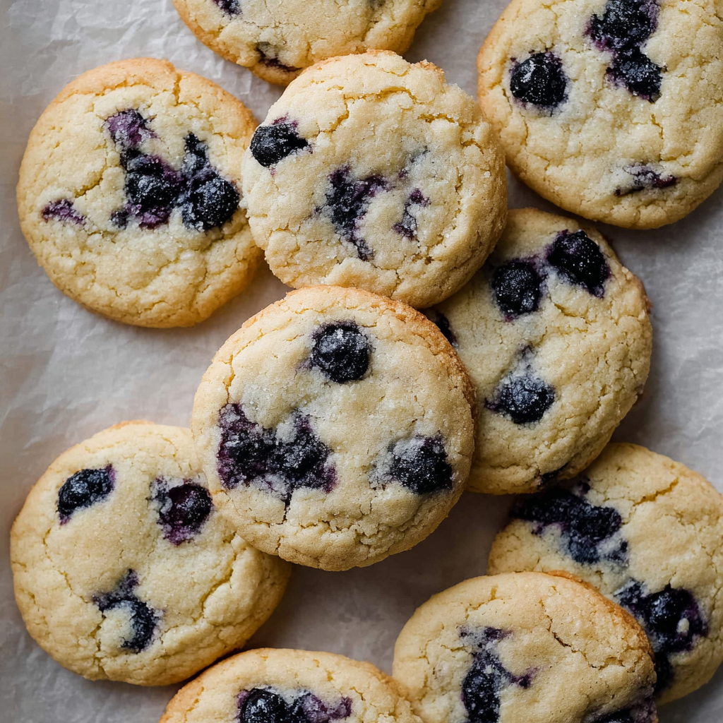 Quick Easy Lemon Blueberry Cookies