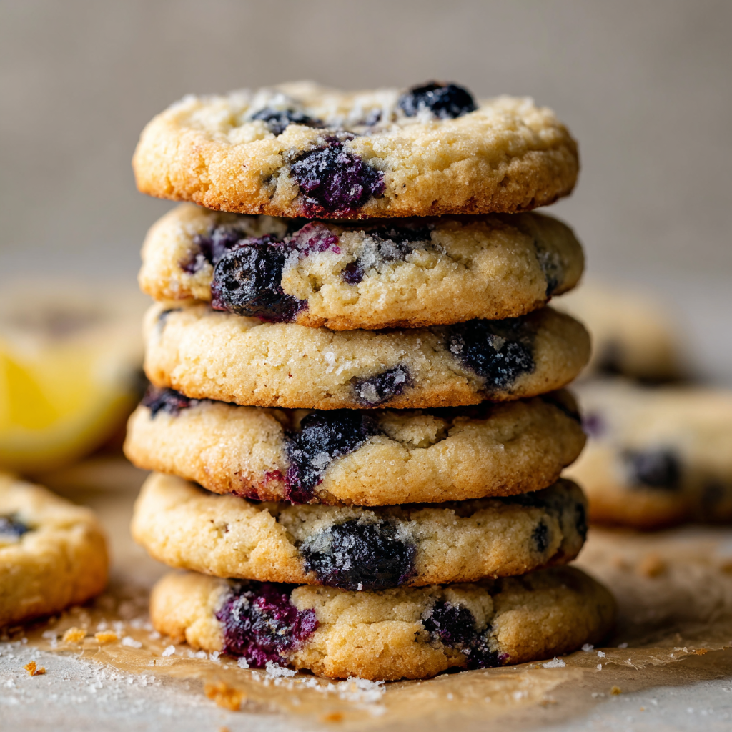 Quick Easy Lemon Blueberry Cookies
