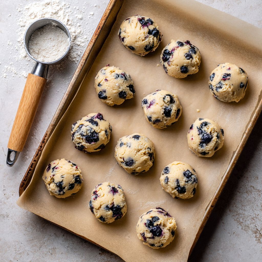 Quick Easy Lemon Blueberry Cookies