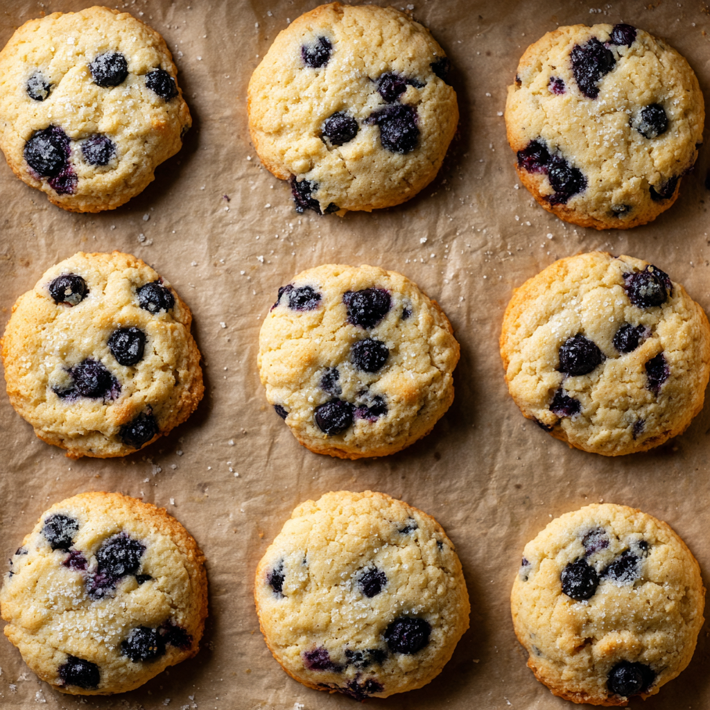Quick Easy Lemon Blueberry Cookies
