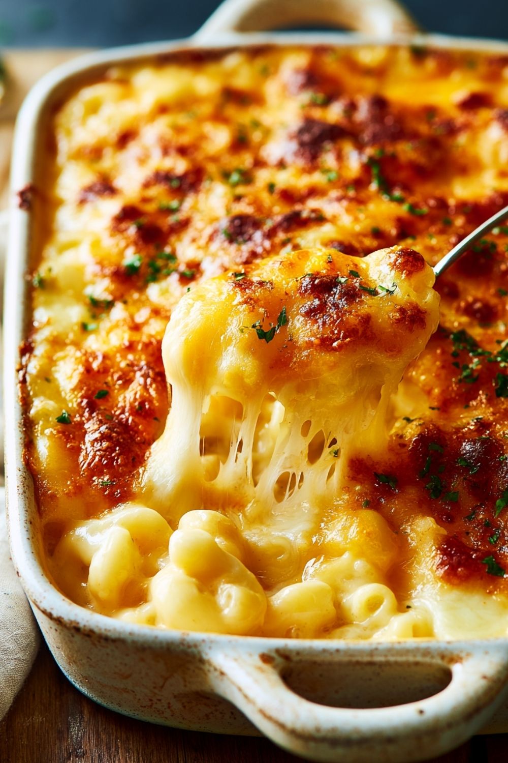 Creamy Three-Cheese Baked Mac and Cheese Creamy Three-Cheese Baked Mac and Cheese
